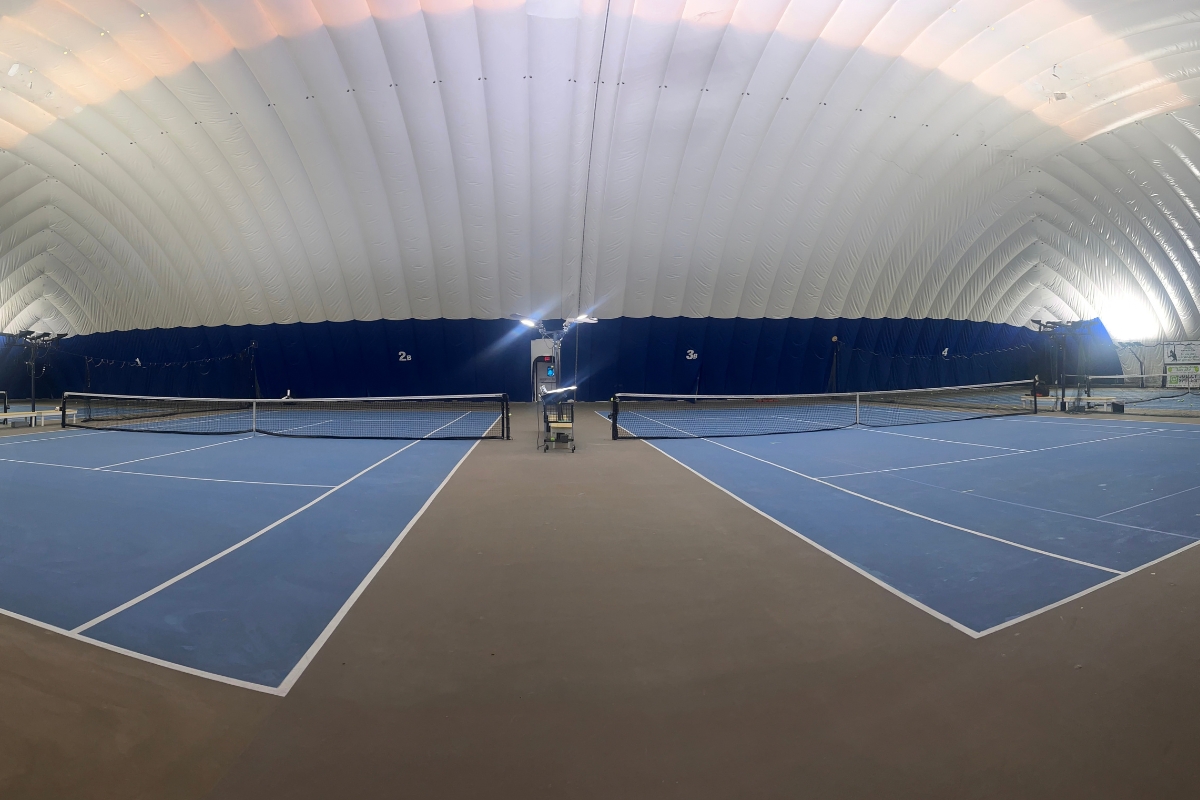 The four indoor courts at Junction Indoor Tennis Center